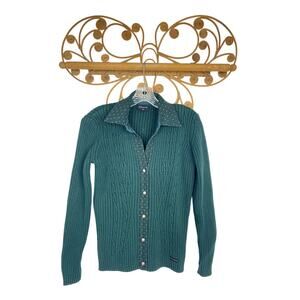 Blue Willi's women's green sweater cardigan M